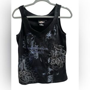 Harley Davidson tank top in Black Size Medium w/ studs